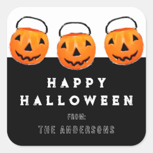 Happy Halloween Gift Treats Square Sticker