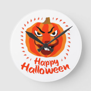 Happy Halloween Gifts Round Clock