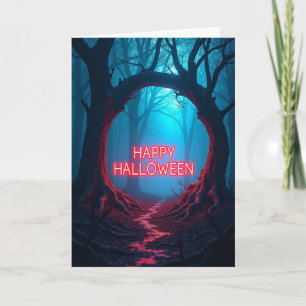 Happy Halloween Glowing Arch Card