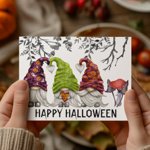 Happy Halloween Gnomes  Postcard