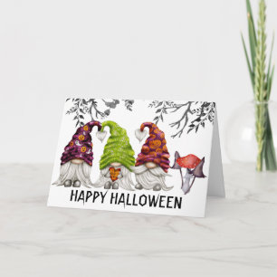 Happy Halloween Gnomes  Postcard