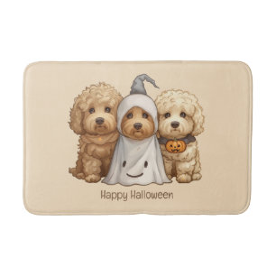 Happy Halloween Goldendoodle Dogs Bath Mat