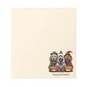 Happy Halloween Goldendoodle Dogs Notepad