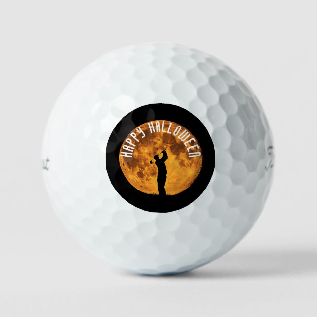 Happy Halloween Golf Swing Golf Ball (Front)
