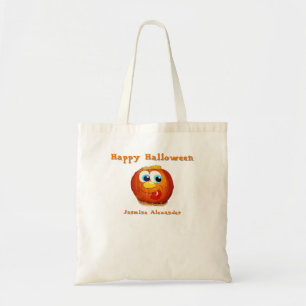 Happy Halloween goofy Jack-O-Lantern Tote Bag