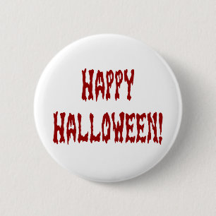 Happy Halloween Gore Text 6 Cm Round Badge