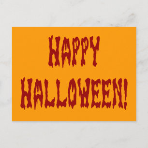 Happy Halloween Gore Text Postcard