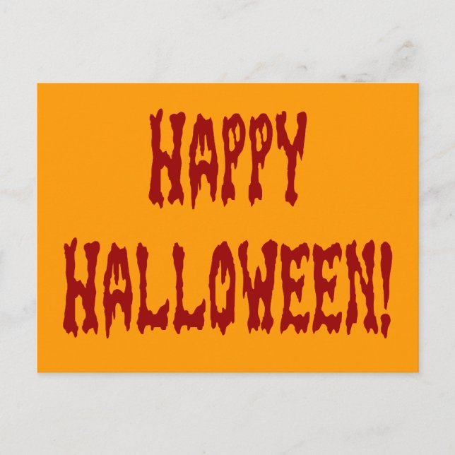 Happy Halloween Gore Text Postcard (Front)