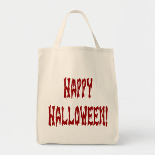 Happy Halloween Gore Text Tote Bag