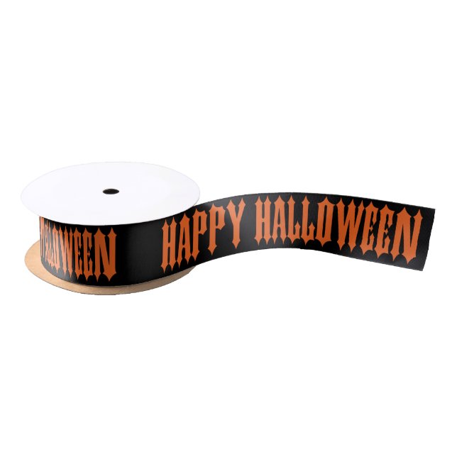 Happy Halloween ~ Gothic Satin Ribbon (Spool)