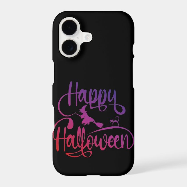 Happy Halloween gradient flying witch cat  Samsung Galaxy S21 Case (Back)