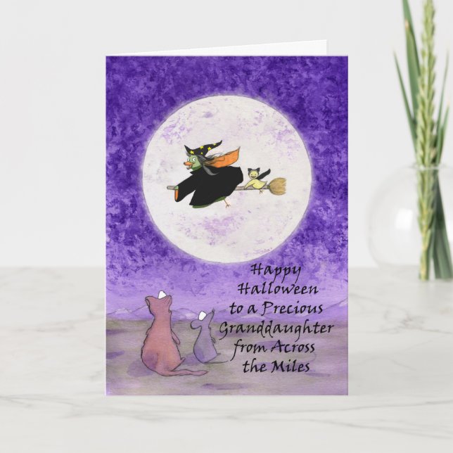 Happy Halloween Granddaughter, Across Miles Card (Front)