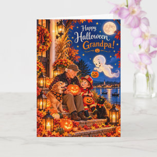 Happy Halloween Grandpa From Your Little Grandson Card