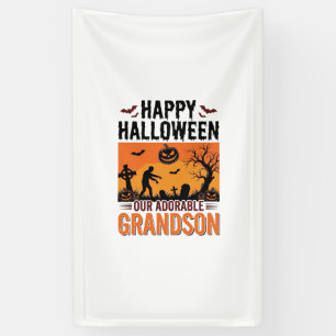 Happy Halloween Grandson Vintage Spooky Shirt Desi Banner