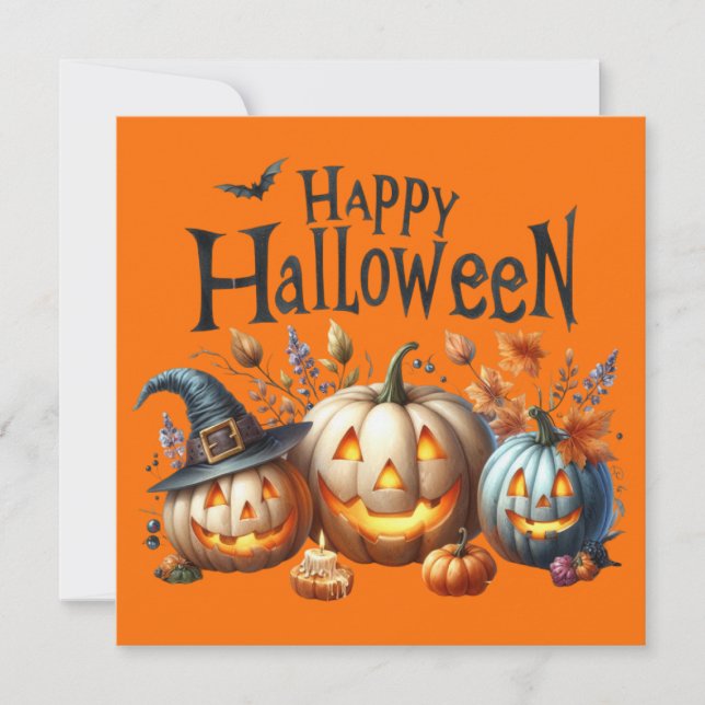 Happy Halloween Greeting Card (Front)