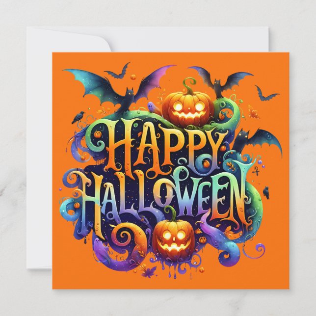Happy Halloween Greeting Card (Front)