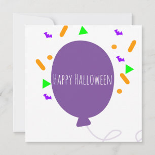 Happy Halloween Greeting Card   Balloon Sprinkles