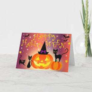 Happy Halloween Greeting Card Blank Inside