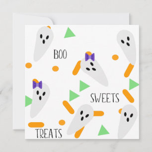 Happy Halloween Greeting Card   Ghost Confetti