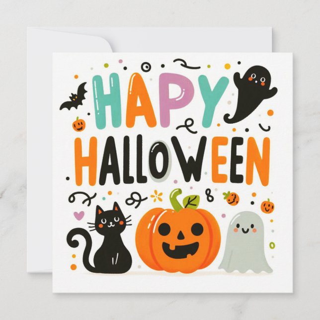 Happy Halloween Greeting Cards  (Front)