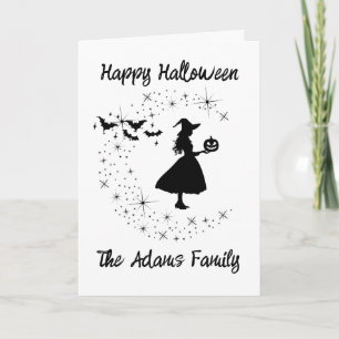 Happy Halloween Greeting Witch Card