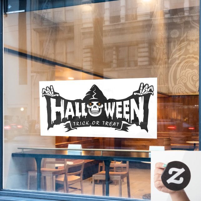 Happy Halloween Grim Reaper  (Cafe Window)