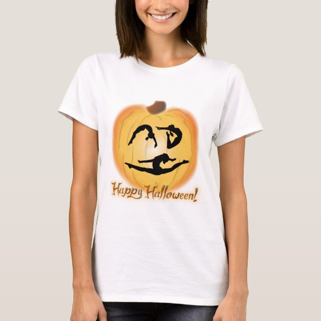 Happy Halloween Gymnastics T-Shirt (Front)