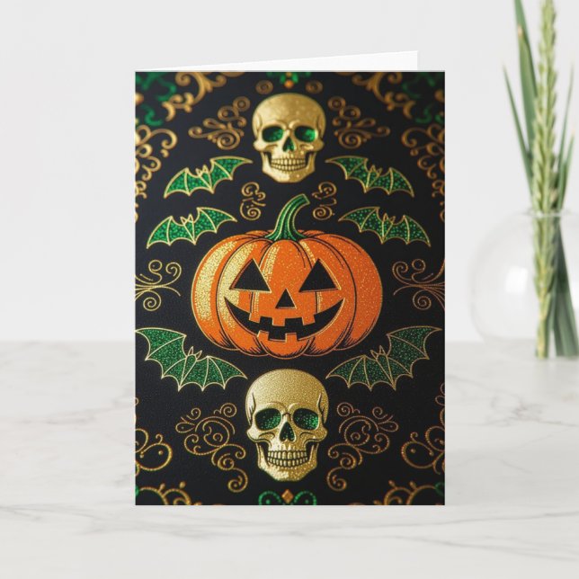 Happy Halloween, Halloween card, Fall cards (Front)