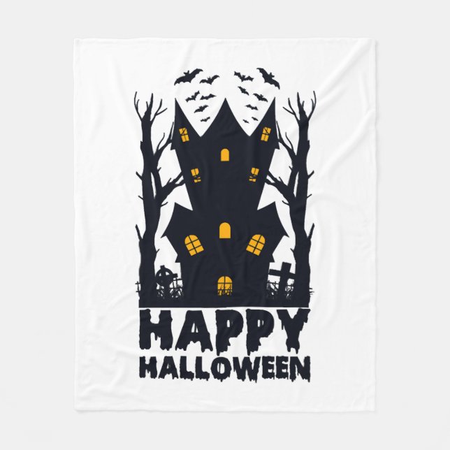 Happy Halloween Halloween Happy Halloween  Fleece Blanket (Front)