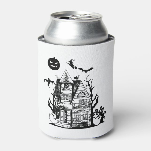 happy Halloween, Halloween party, funny Halloween  Can Cooler (Can Front)