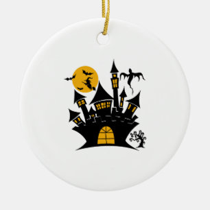 happy Halloween, Halloween party, funny Halloween Ceramic Ornament