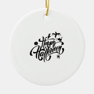 happy Halloween, Halloween party, funny Halloween Ceramic Ornament