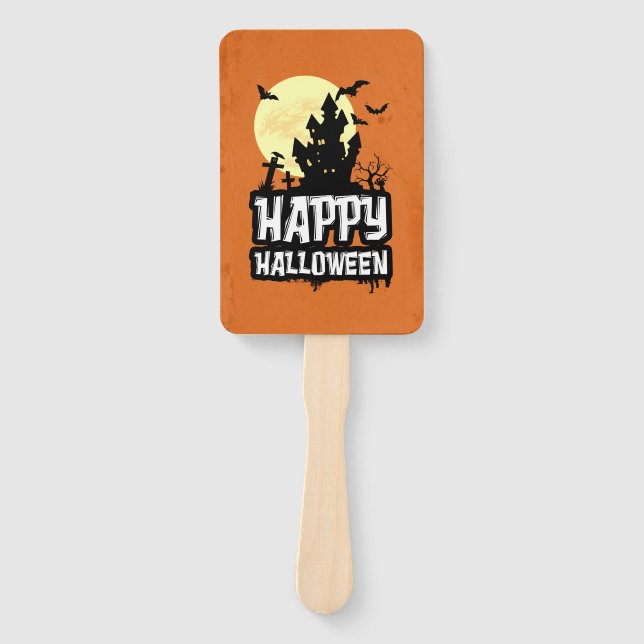 Happy Halloween Hand Fan (Front)