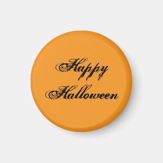 Happy Halloween Handwriting Magnet (Orange & Black
