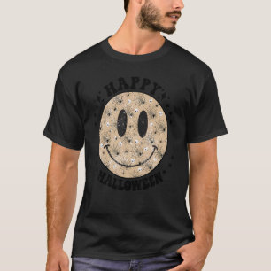 Happy Halloween Happy Smiling Face Retro Spooky Sp T-Shirt
