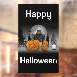 Happy Halloween haunted House and Jack-o-lanterns
