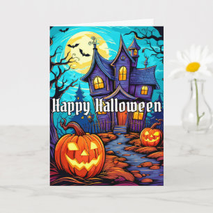 Happy Halloween - Haunted House Card