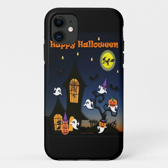 Happy Halloween Haunted House Case-Mate iPhone Case (Back)