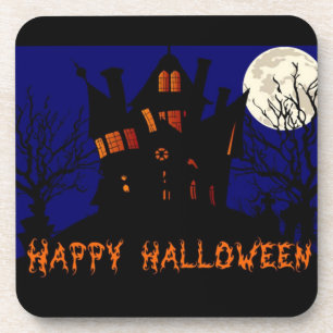 Happy Halloween Haunted House Coaster