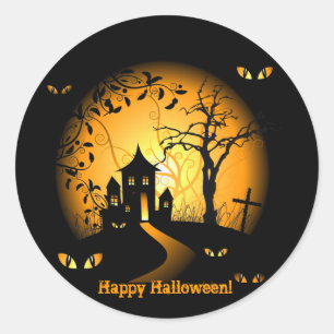 Happy Halloween! Haunted House Stickers
