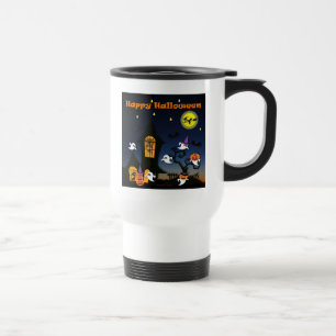 Happy Halloween Haunted House Travel Mug