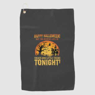 Happy Halloween Haunted House Trick or Treat Golf Towel