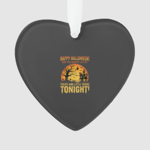 Happy Halloween Haunted House Trick or Treat Ornament