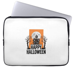 Happy Halloween Haunted House Vintage Graphic_1 Laptop Sleeve