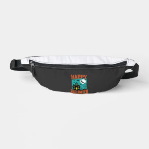 Happy Halloween Haunted House Witch Design Bum Bags