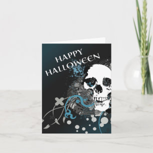 happy halloween hi-fi skull card