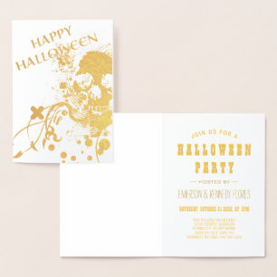 Happy Halloween HiFi Skeleton Foil Card