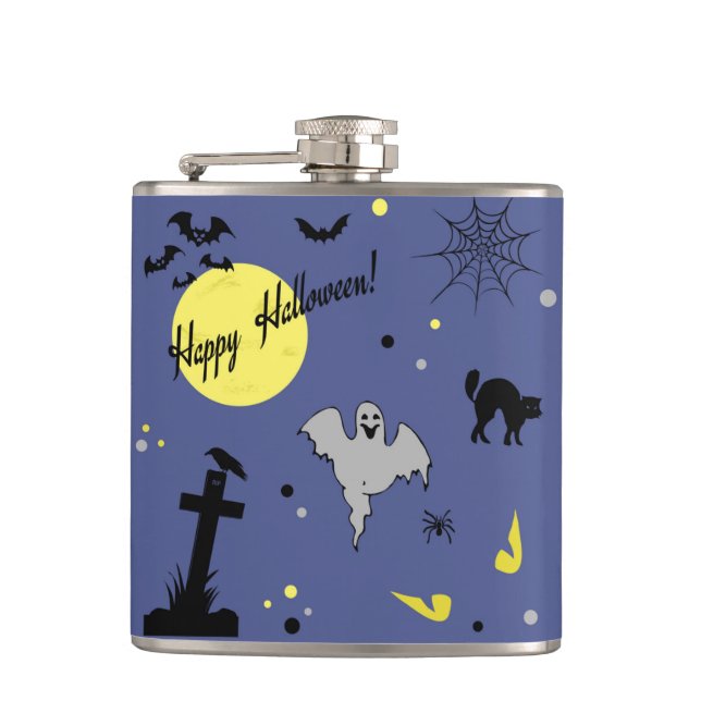 Happy Halloween Hip Flask (Front)