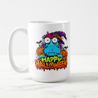 🎃🦛 Happy Halloween Hippo Mug 👻☕