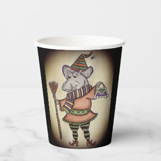 Happy Halloween Hippo Paper Cups